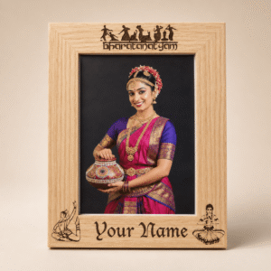 Personalized Bharatanatyam Wooden Photo Frame