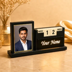 Personalized LED Photo Frame Desk Calendar