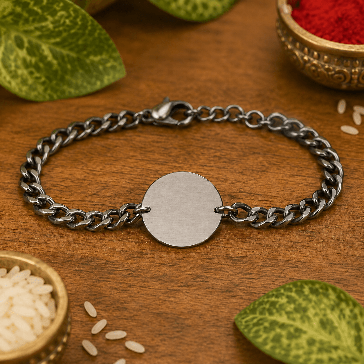 Photo Engraved Rakhi Bracelet - Image 2