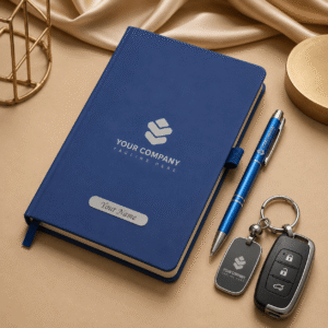 Personalized Corporate Diary Pen and Keychain Gift Set