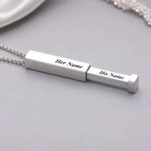 Couple Name Bar Pendant