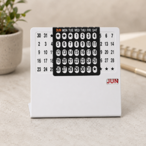 Mini Perpetual Desk Calendar Stand