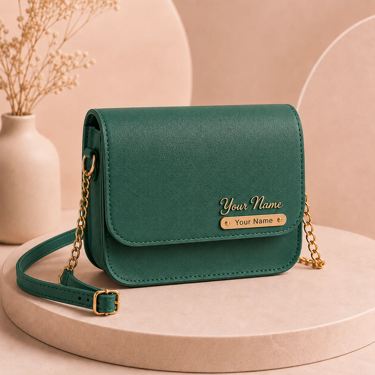 Women’s Sling Bag with Name Plate - Image 3
