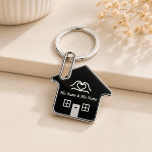 Personalized Couple Home Keychain