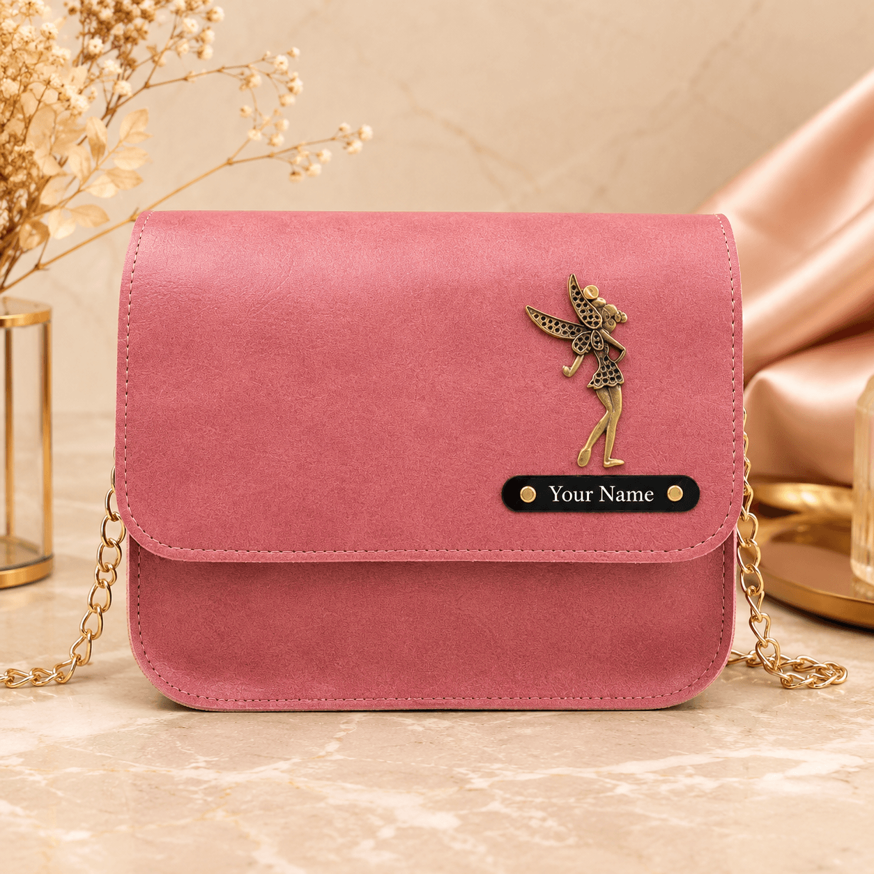 Ladies Sling Bag with Name Plate