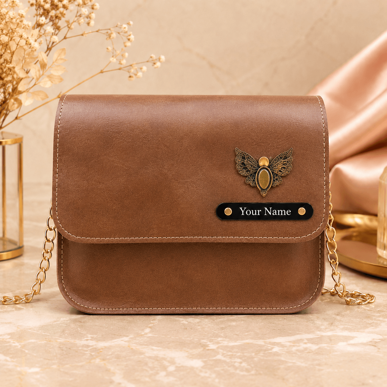 Ladies Sling Bag with Name Plate - Image 5