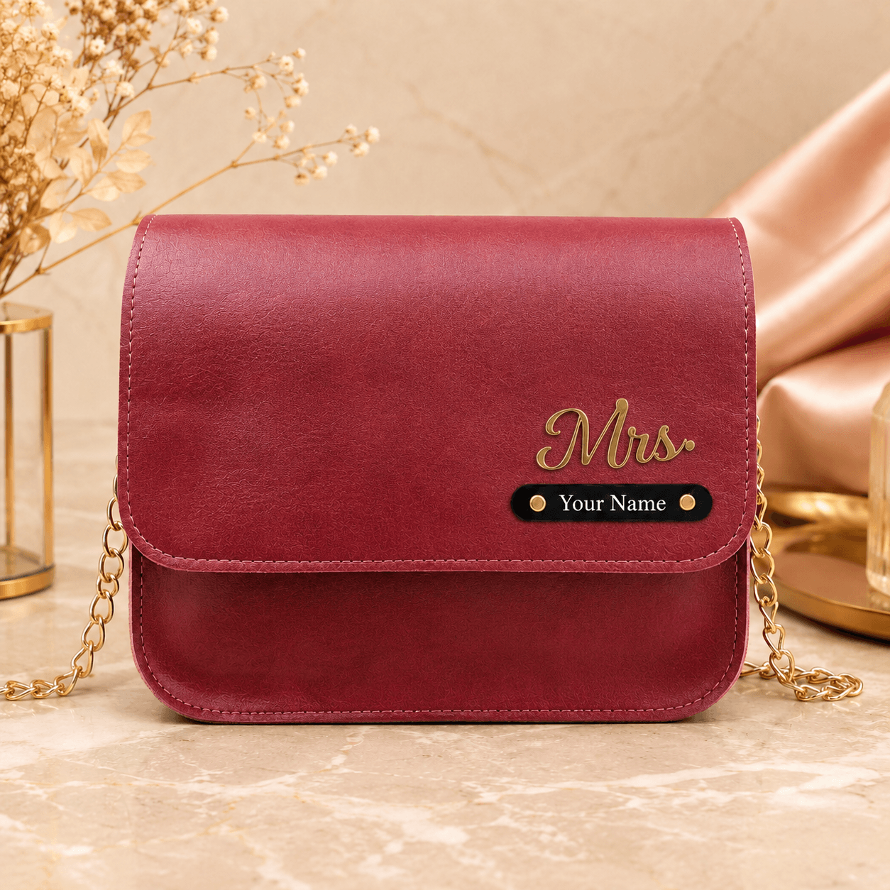 Ladies Sling Bag with Name Plate - Image 8