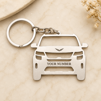 Car Number Plate Metal Keychain