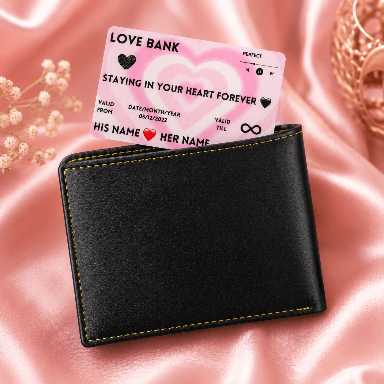 Personalized Love Bank Wallet with Custom Card - Image 3