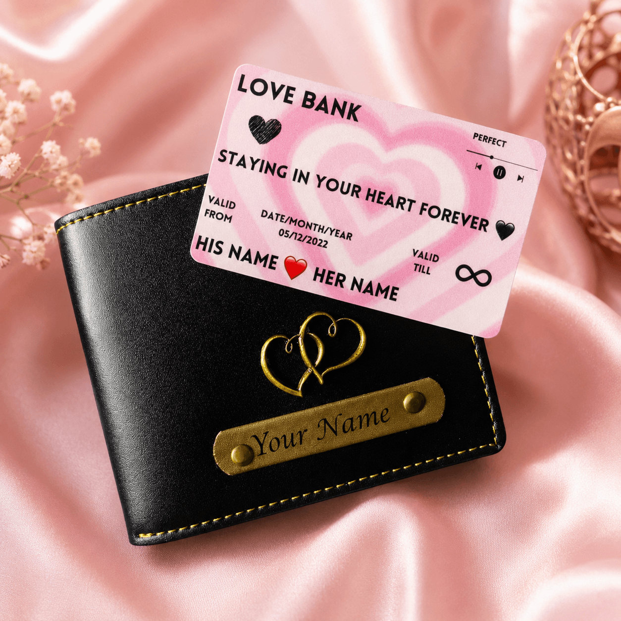 Personalized Love Bank Wallet with Custom Card
