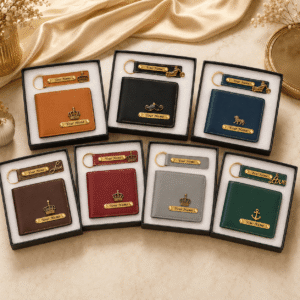 Personalized Wallet and Keychain Gift Set