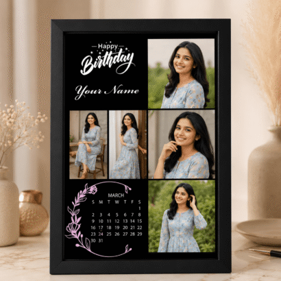 Birthday Photo Collage Calendar Frame