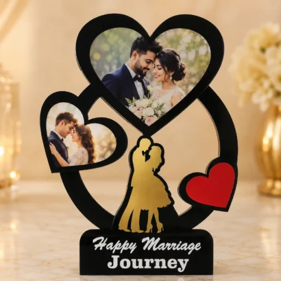 Happy Marriage Couple Photo Frame Stand