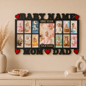 Personalized Baby First Year Photo Frame