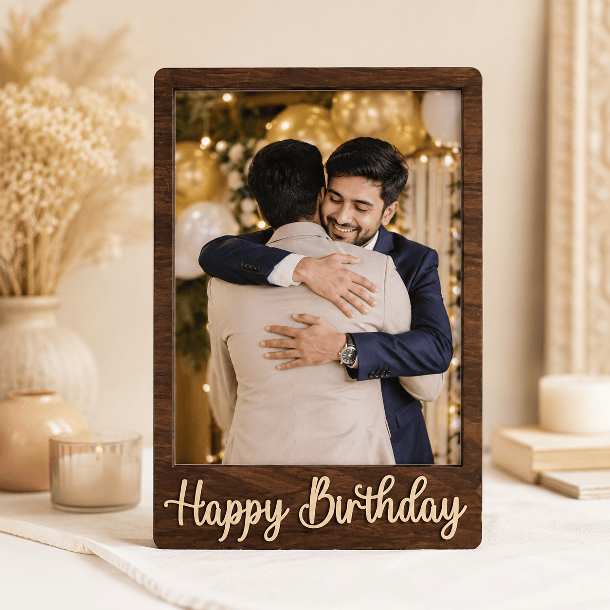 Personalized Happy Birthday Wooden Photo Frame