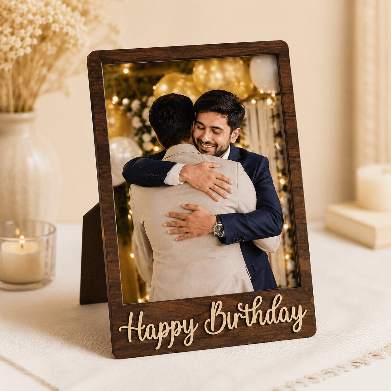 Happy Birthday Wooden Photo Frame - Image 2