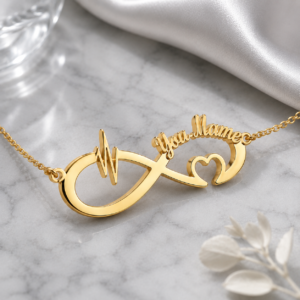 Personalized Infinity Heart Name Necklace