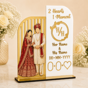 Personalized Couple Wedding Keepsake Stand