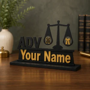 Personalized Advocate Name Table Stand