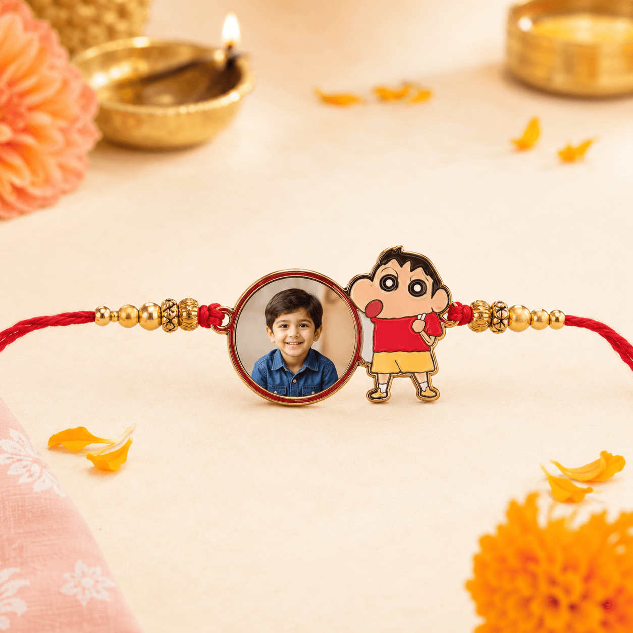 Kids Photo Rakhi with cartoon Sinchen