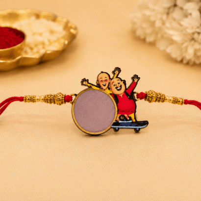 Kids Photo Rakhi with Cartoon Motu Patlu