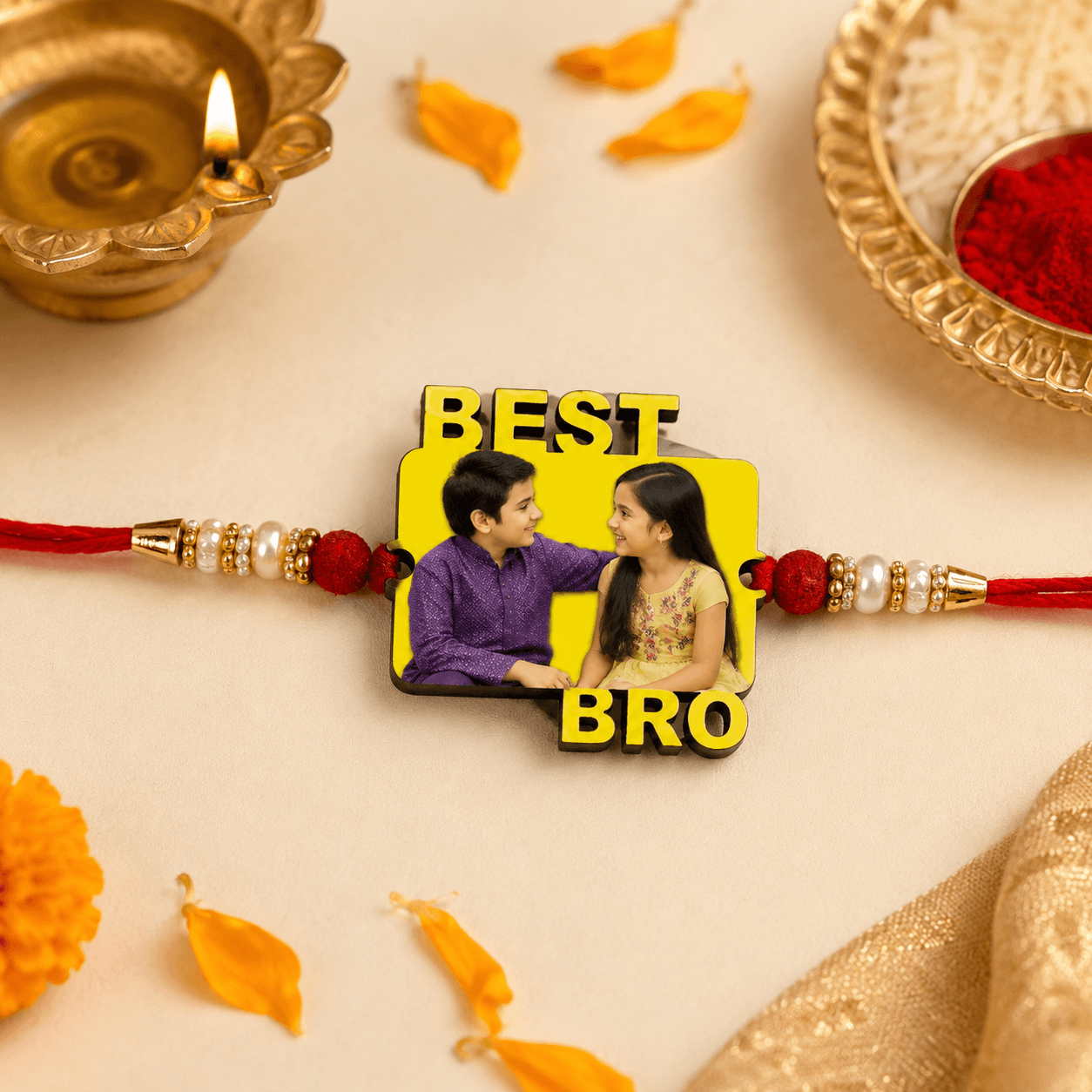 Sublimation MDF Photo Rakhi - Image 7
