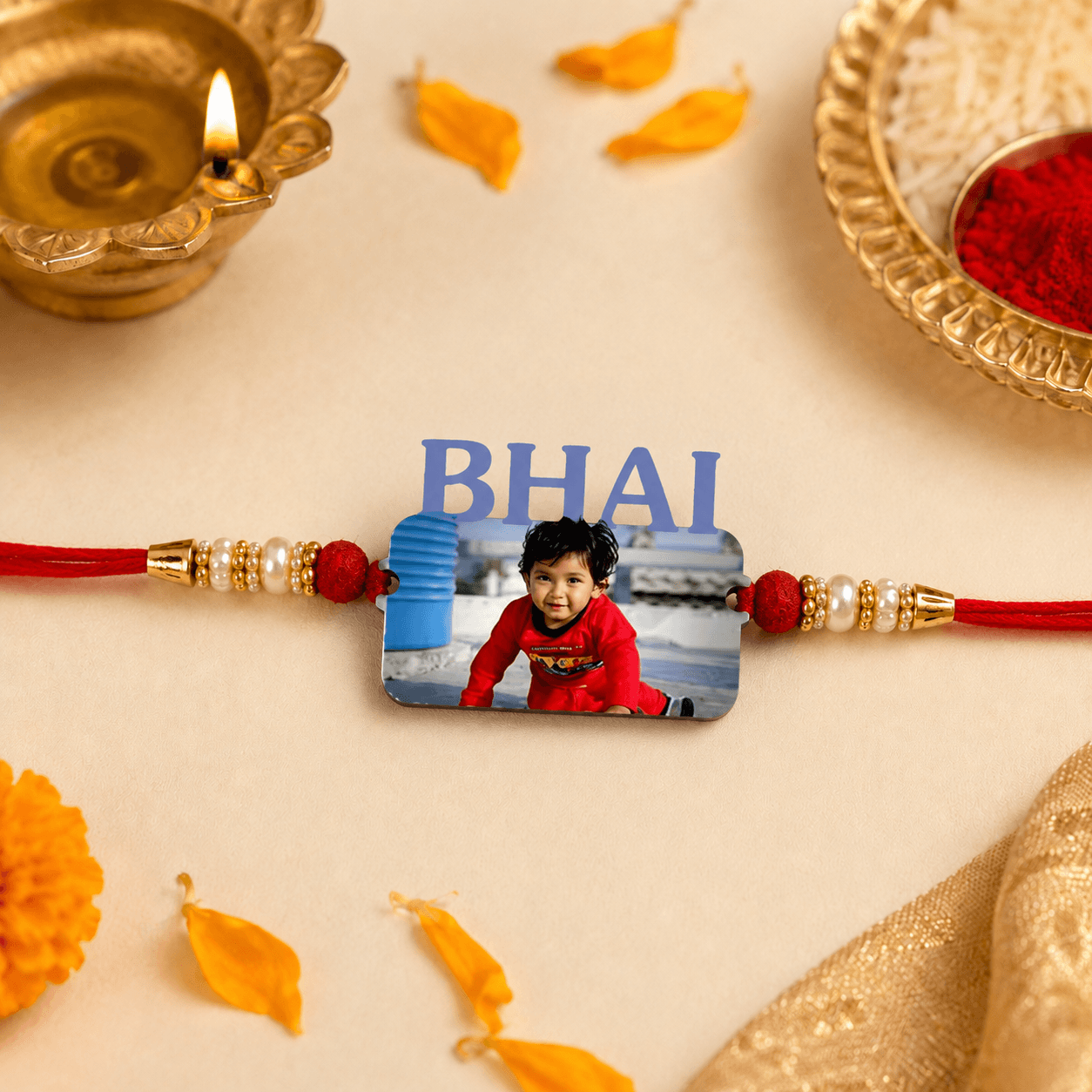 Sublimation MDF Photo Rakhi - Image 2