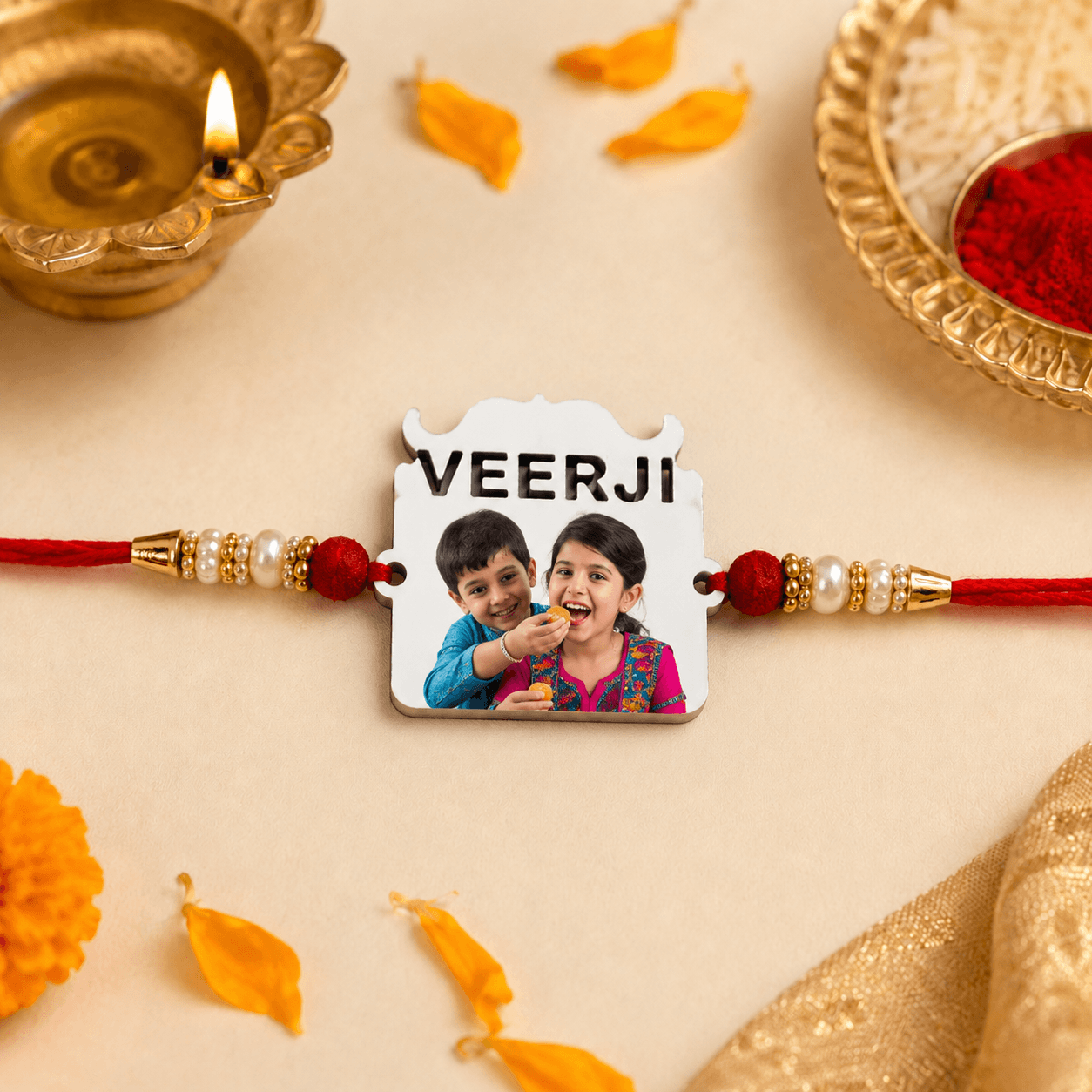 Sublimation MDF Photo Rakhi - Image 6