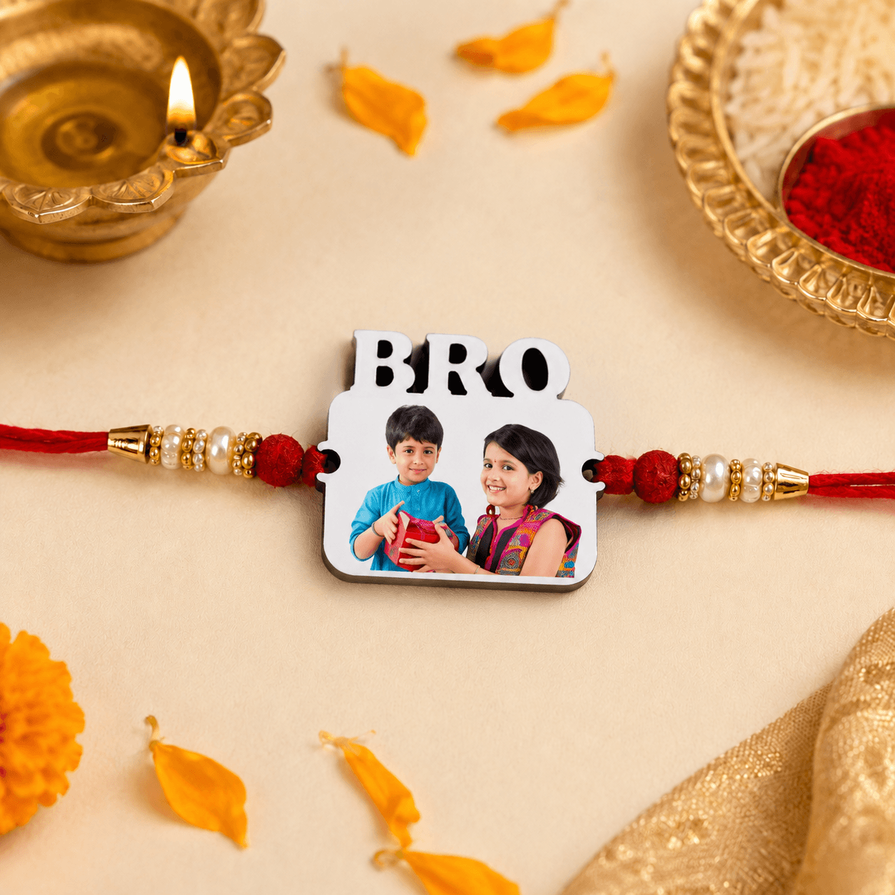 Sublimation MDF Photo Rakhi - Image 3