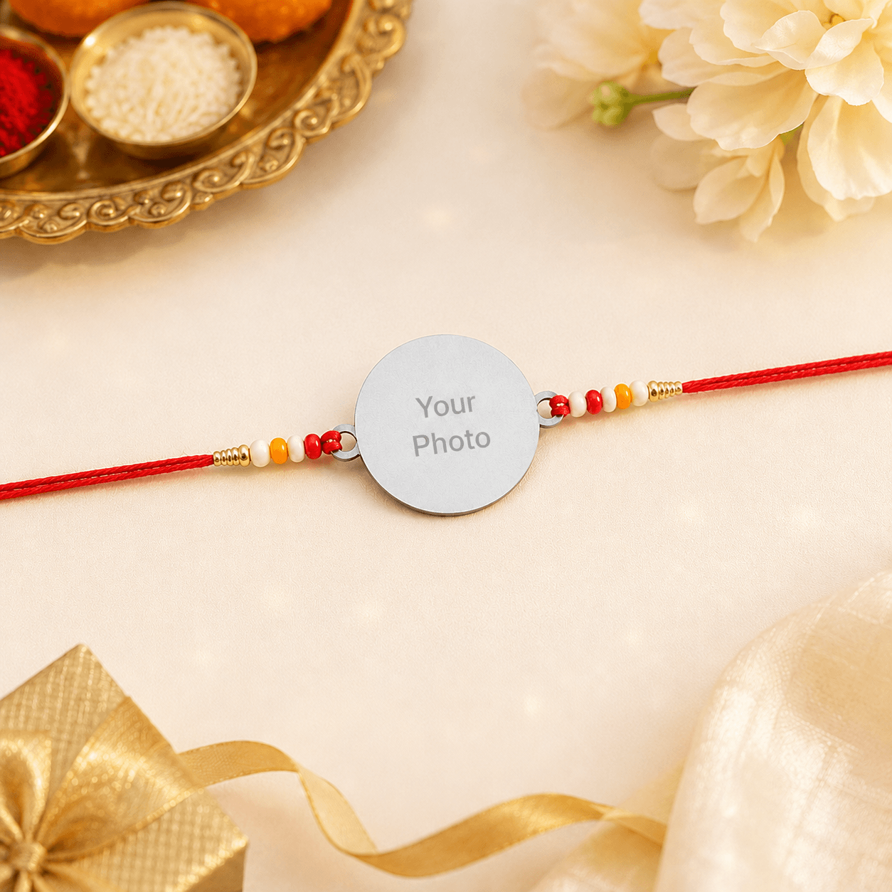 Photo Rakhi with Round & Square Shape - Image 2