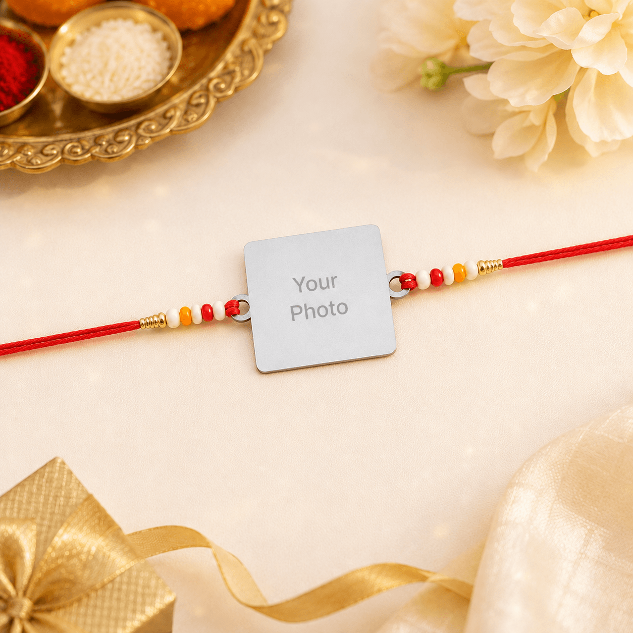 Photo Rakhi with Round & Square Shape - Image 3