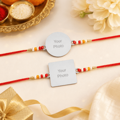 Photo Rakhi with Round & Square Shape