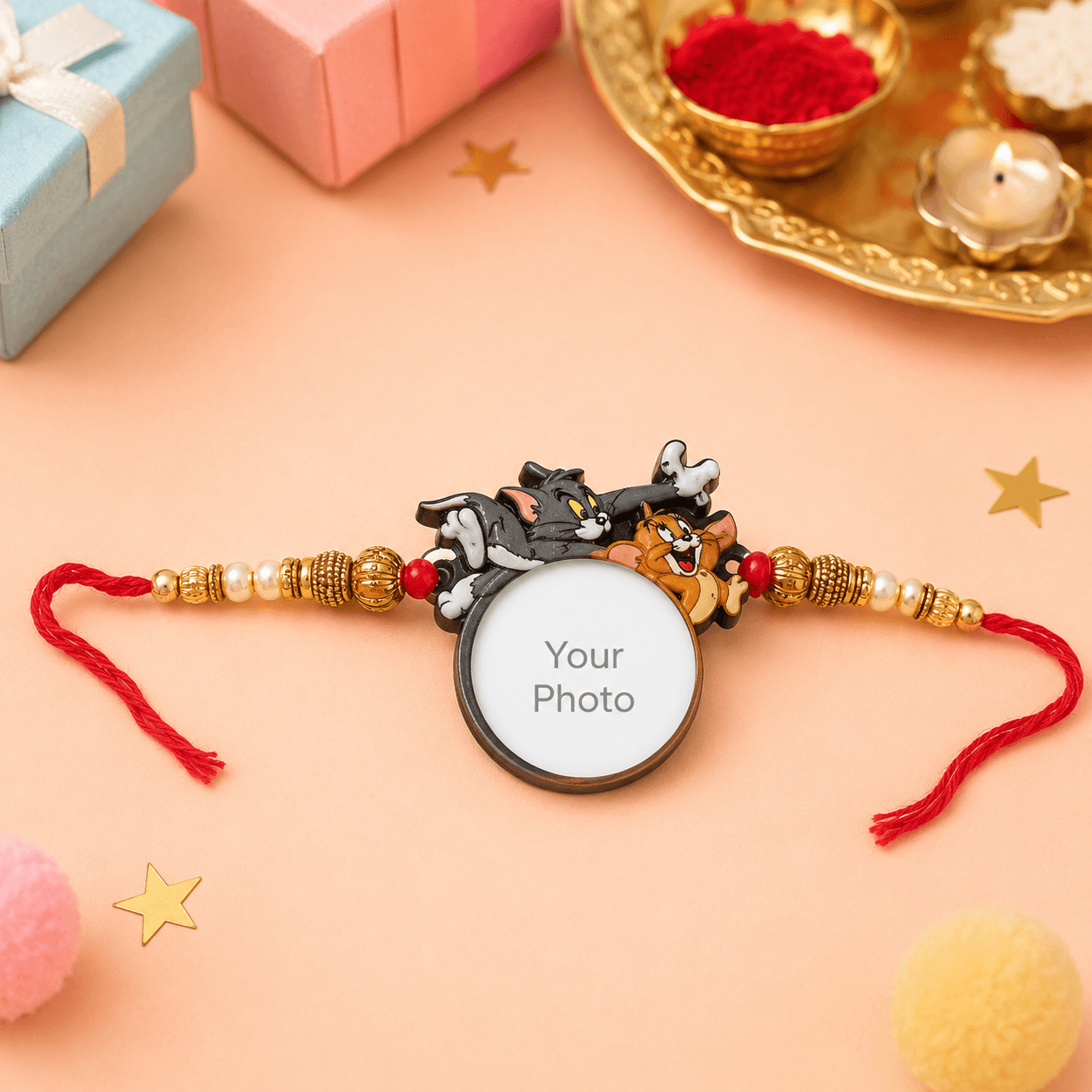 Tom & jerry Cartoon Kids Photo Rakhi - Image 2