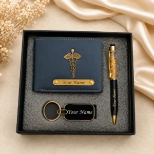 Personalized Wallet Pen and Keychain Gift Set