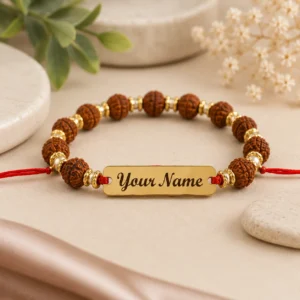 Personalized Rudraksha Name Rakhi