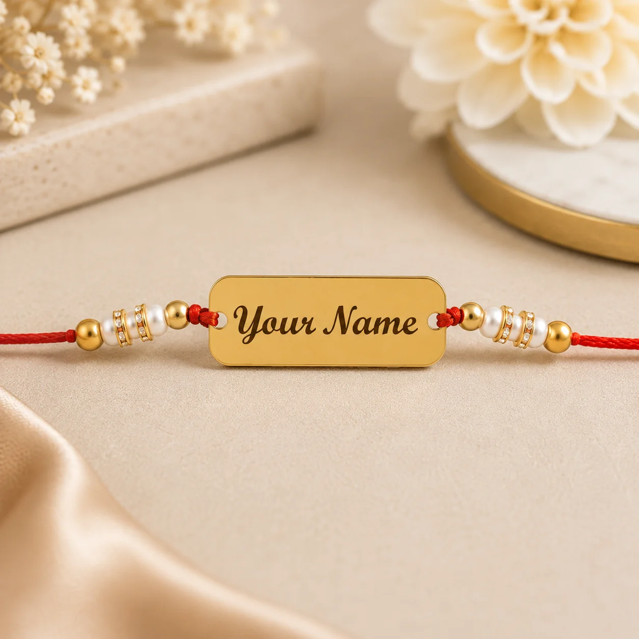 Gold Name Plate Rakhi
