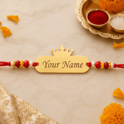 Crown Name Plate Rakhi