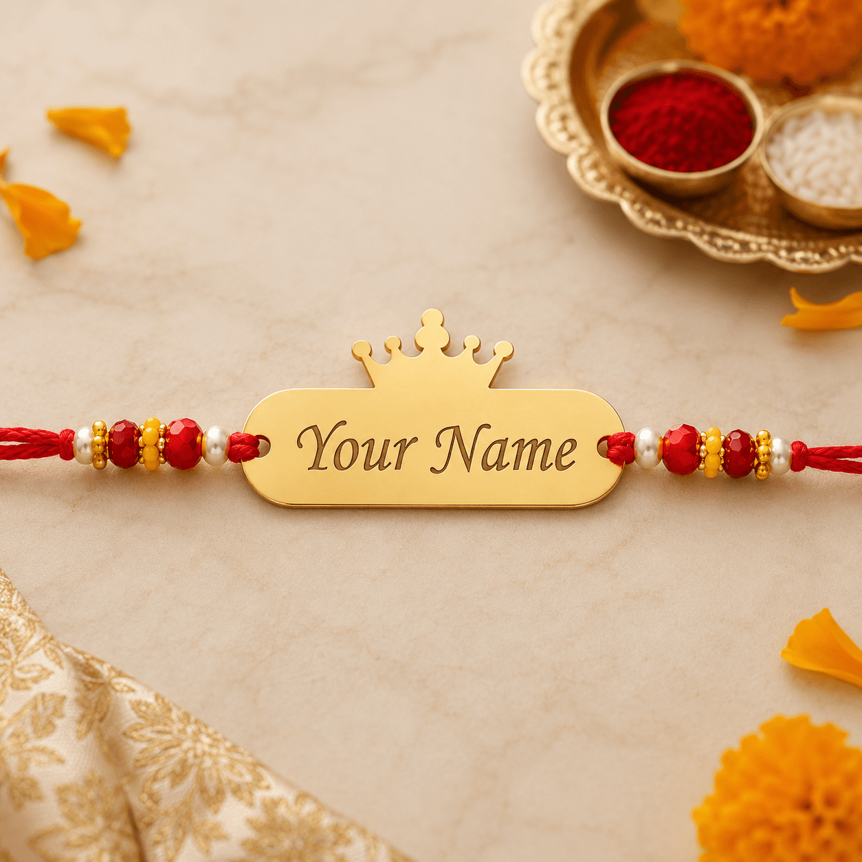 Crown Name Plate Rakhi