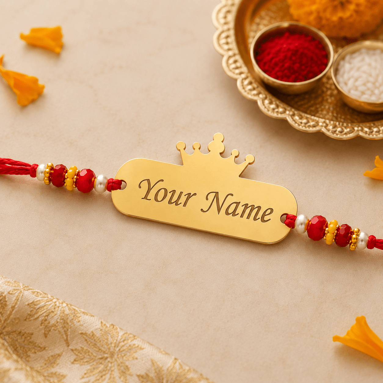 Crown Name Plate Rakhi - Image 2