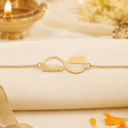 Infinity Name Bracelet Rakhi