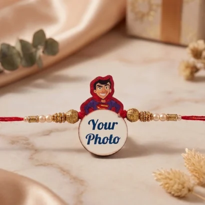 Superhero Character Kids Photo Rakhi
