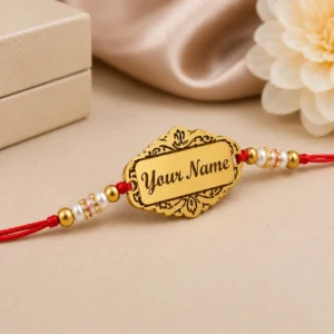 Personalized Premium Gold Designer Rakhi