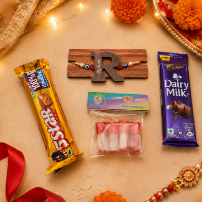 Wooden Alphabet rakhi