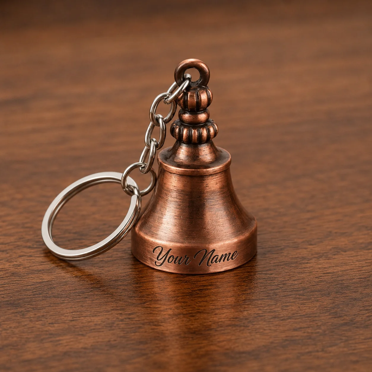 Metal Bell Keychain With Name - Image 4