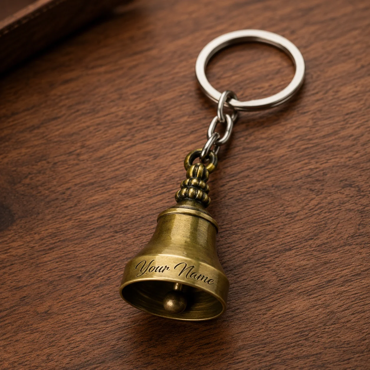 Metal Bell Keychain With Name - Image 2