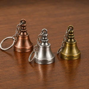 Personalized Metal Bell Keychain