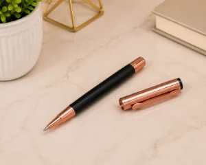 Premium Black and Rose Gold Executive Roller Pen
