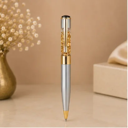 Luxury Gold Flake Crystal Ball Pen